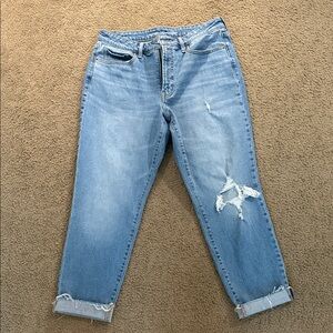 Brand new without tags old navy OG straight high rise 12 distressed light denim